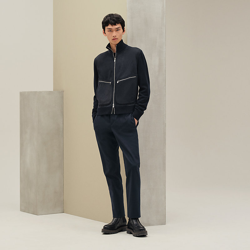 HERMES ブルゾン HERMES（エルメス）ブルゾン カーキ サイズ:50(XL位) メンズ