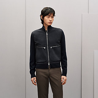 ジップアップ・ブルゾン フロントレザー | Hermès - エルメス-公式サイト