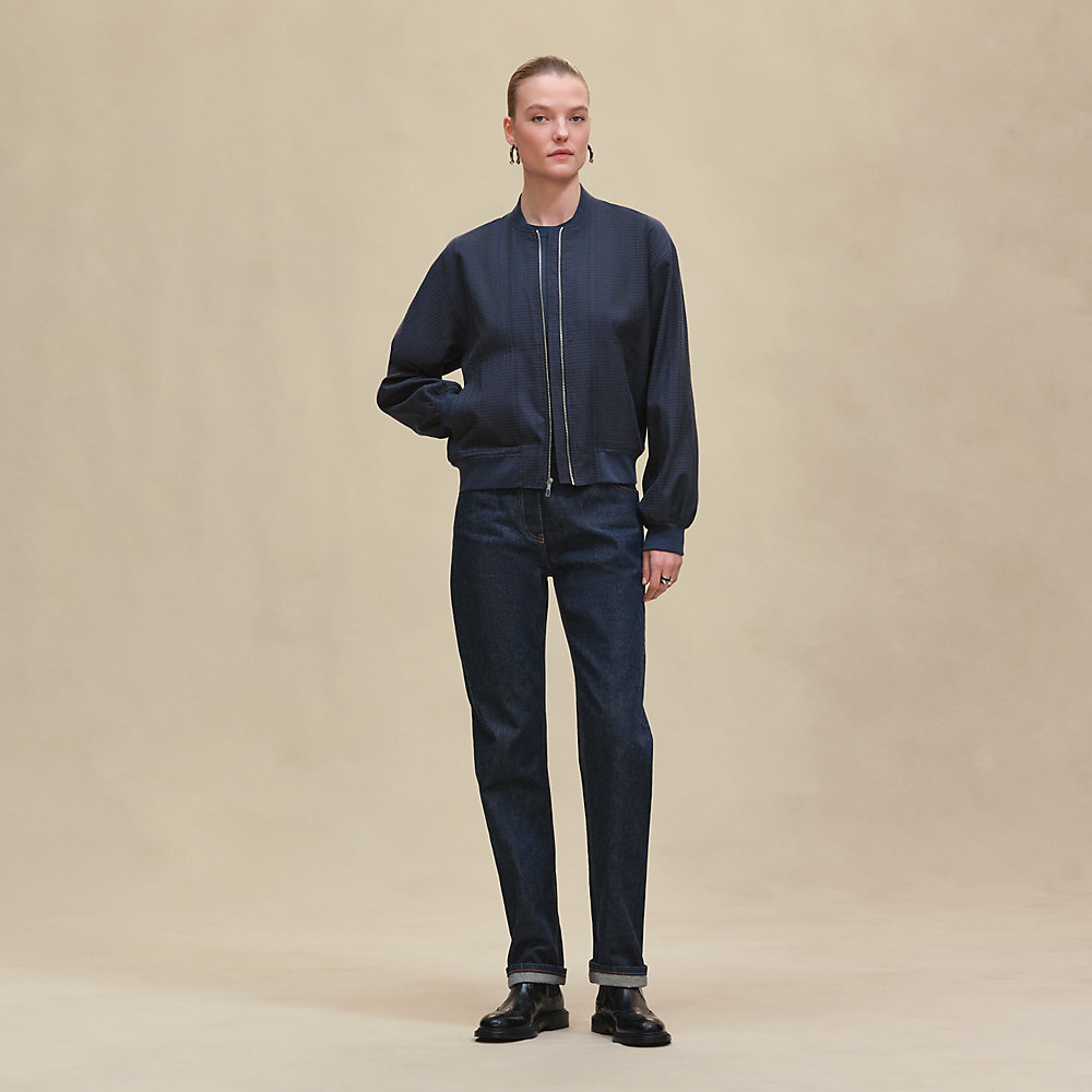 エルメス　現行品　ロングブルゾン 紺色　新品 エルメス 現行品 ロングブルゾン 紺色 新品 エルメス 現行品