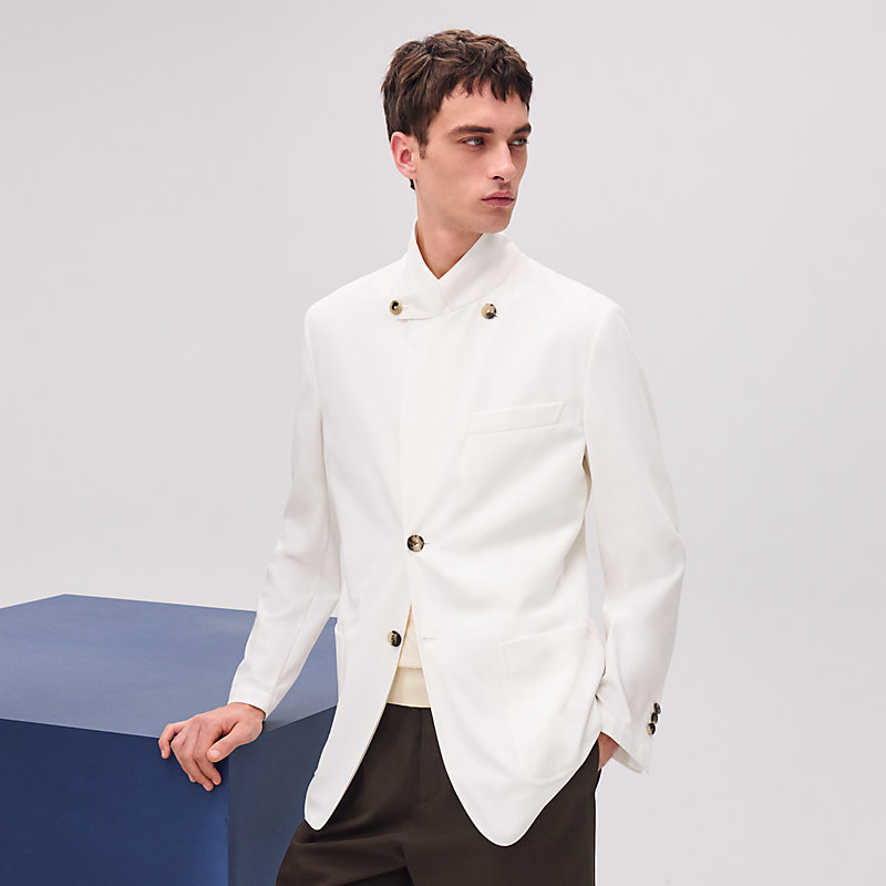美品　HERMES エルメス　コットン　ベージュ　ジャケット　ボタン　ナチュラル エルメス(HERMES)エルメス セリエボタン その他コート 衣料品
