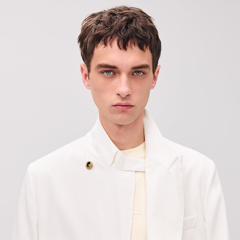 美品　HERMES エルメス　コットン　ベージュ　ジャケット　ボタン　ナチュラル エルメス(HERMES)エルメス セリエボタン その他コート 衣料品