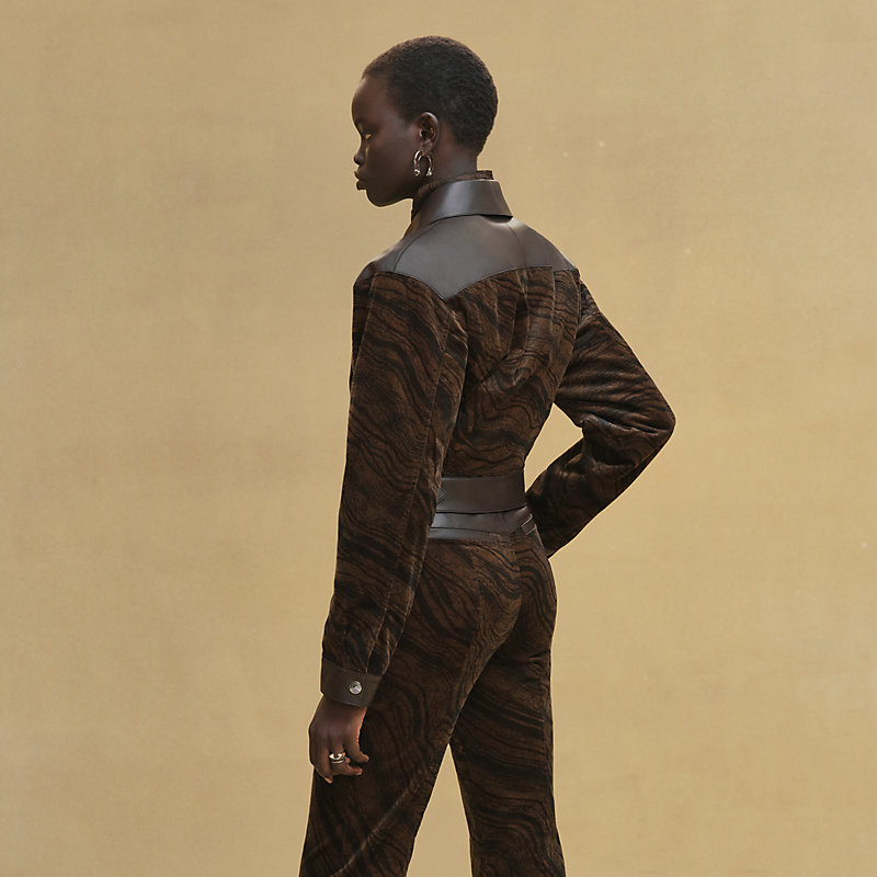 ジャケット 《ボワ・ドゥ・ループ》プリント - マロン | Hermès