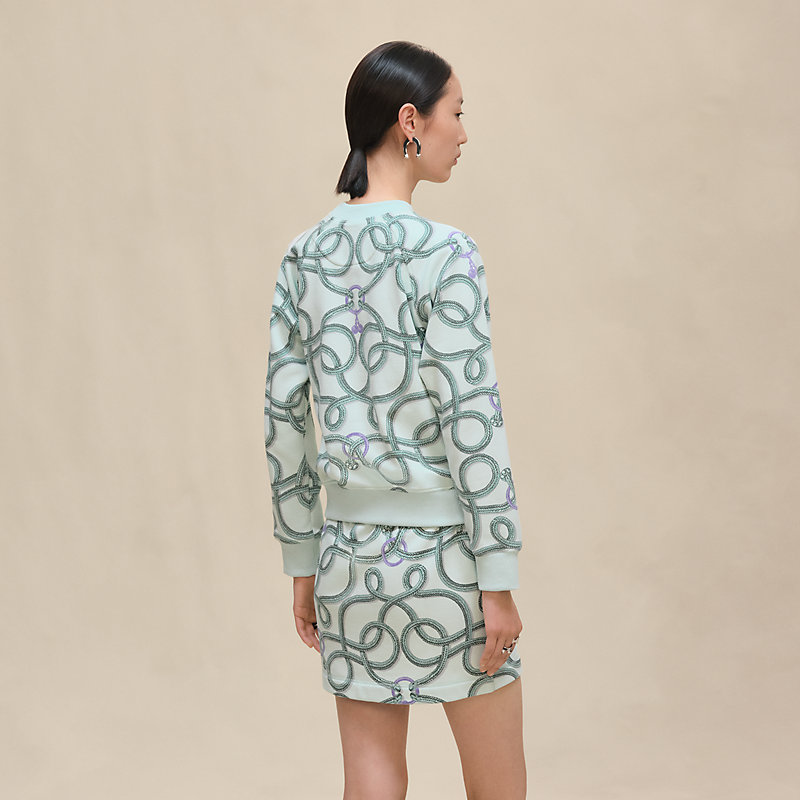 スウェット 《パルフロワ・リミックス》プリント - ブルー