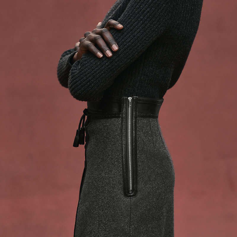 スカート ストラップ付き - グレー | Hermès - エルメス-公式サイト