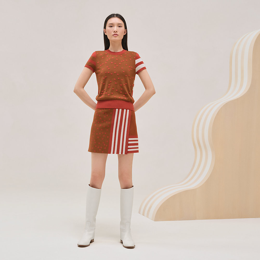 コリンヌさん専用エルメス スカート HERMES 2022ss ウォッシュド スカート ポップニット - ベージュ | Hermès - エルメス-公式サイト