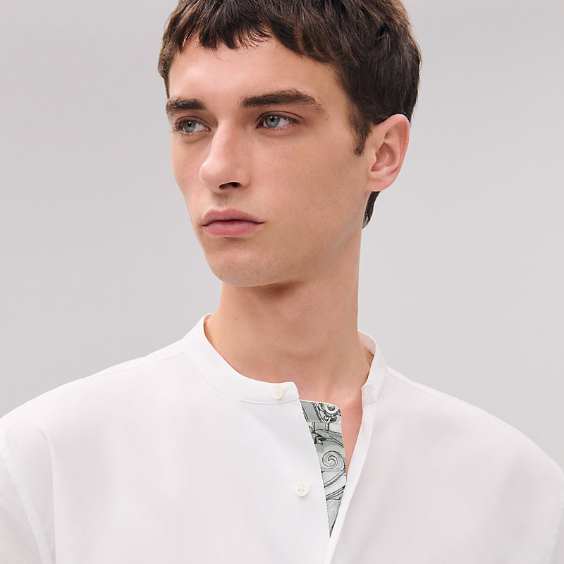 HERMES エルメス　スタンドカラーブラウス スタンドカラー・シャツ ダブルカット | Hermès - エルメス-公式