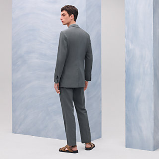 45 HERMES ノースリーブ グレー サイズ42 HERMES(エルメス) ノースリーブセーター サイズM レディース