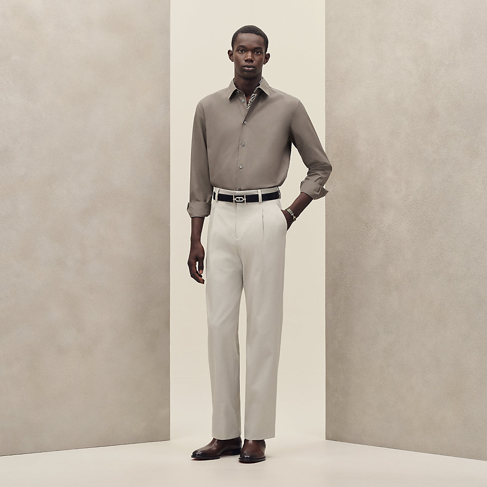 HERMES エルメス パンツ ライトブラウン サイズ:40 | ホワイトステッチ