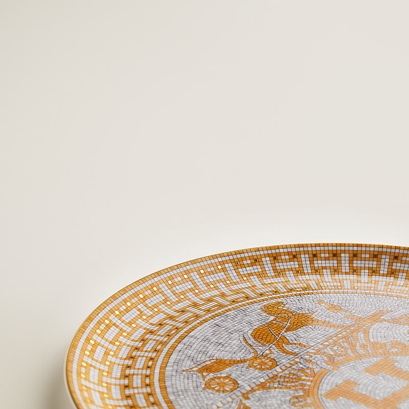 【HERMES】タルトプラッター モザイク 24 ゴールド 気品漂う逸品 タルトプラッター 〈モザイク 24〉 ゴールド | Hermès