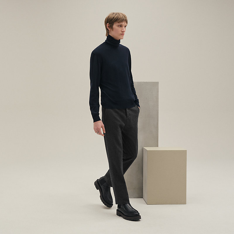 タートルネックニット 《H》ディテール - グリーン - XXL | Hermès