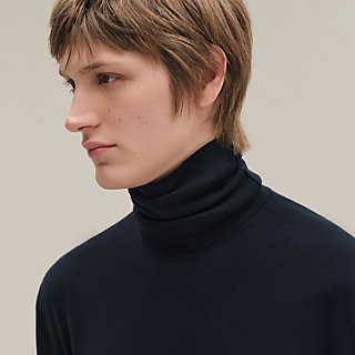 【極美品】エルメス☆シルク　タートルネックニット　ベルトデザイン　L　778 タートルネックニット 《H》ディテール - グリーン - XXL | Hermès