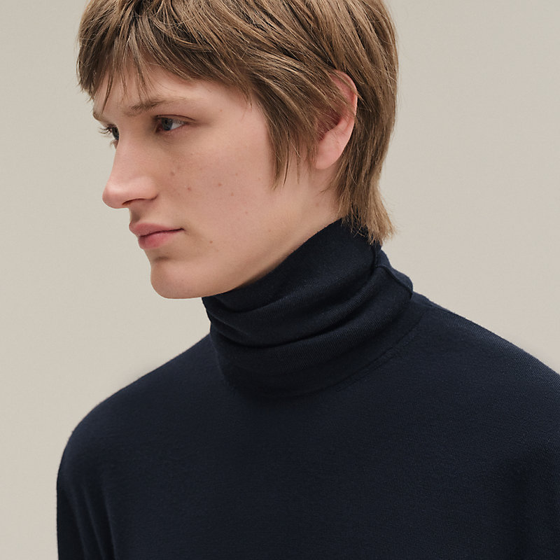 希少【エルメス】タートルネックニット　厚手　Hロゴ　ウール　L 希少【エルメス】タートルネックニット 厚手 Hロゴ ウール L