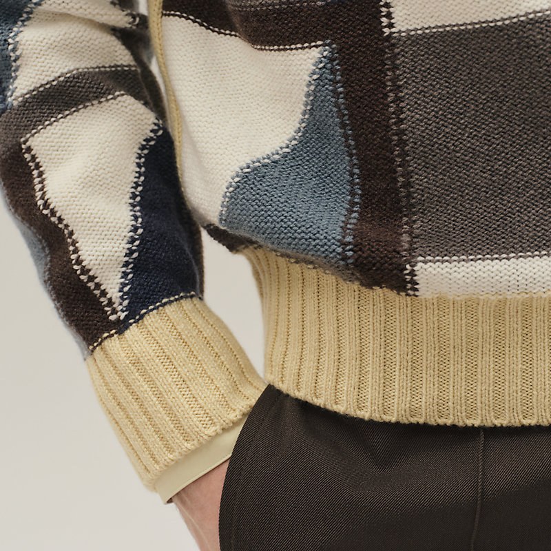 タートルネックニット 《ジオメトリ・ヴァリアブル》 - グレー - ME