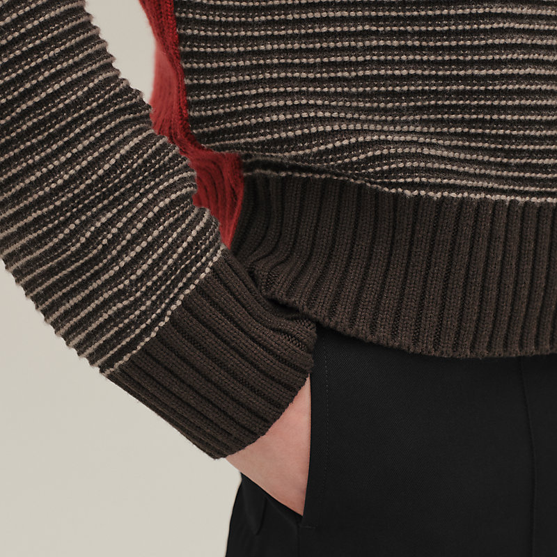 HERMES オレンジ タートルネック XL オレンジ タートルネック セーター