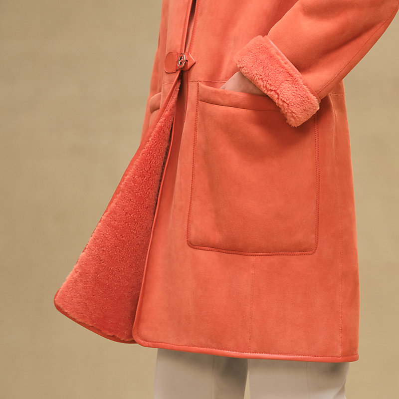 COACH ダッフルコート　オレンジ ダッフルコート - オレンジ | Hermès - エルメス-公式サイト