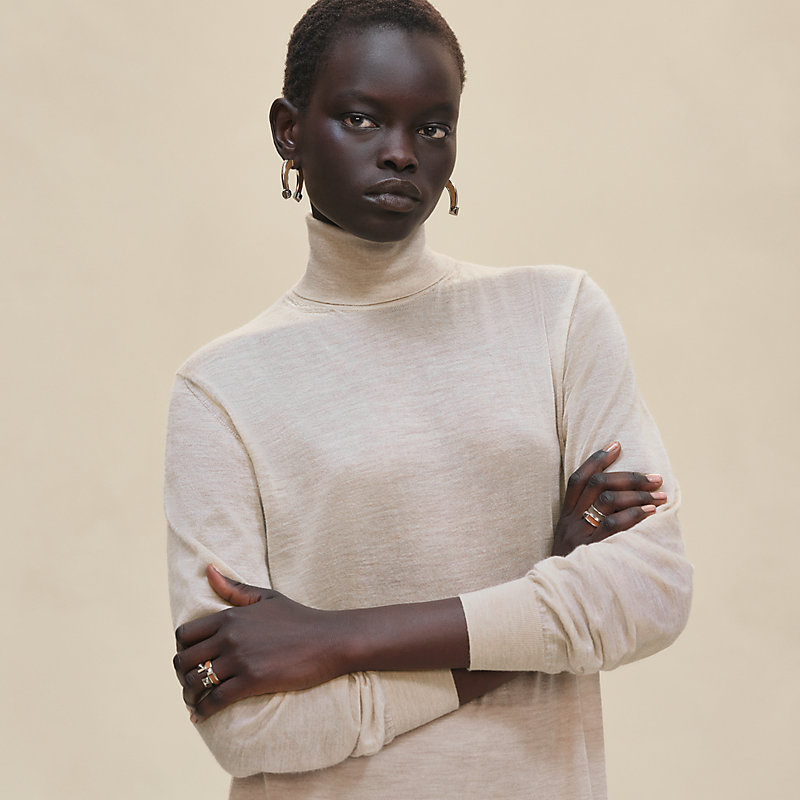 チュニックドレス ハイネック - ベージュ | Hermès - エルメス-公式サイト