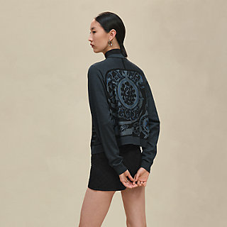 エルメス　キャンディリブリス　長袖　25AW ツイルレーヌ・ロングスリーブカーディガン 《キャンディ・リブリス