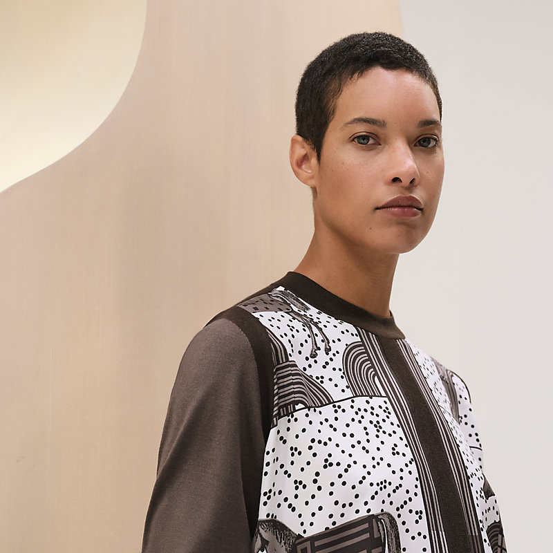 エルメス　ニット ロングスリーブニット　hモチーフ　ブラック ロングスリーブニット 《Hリフト》 | Hermès - エルメス-公式サイト