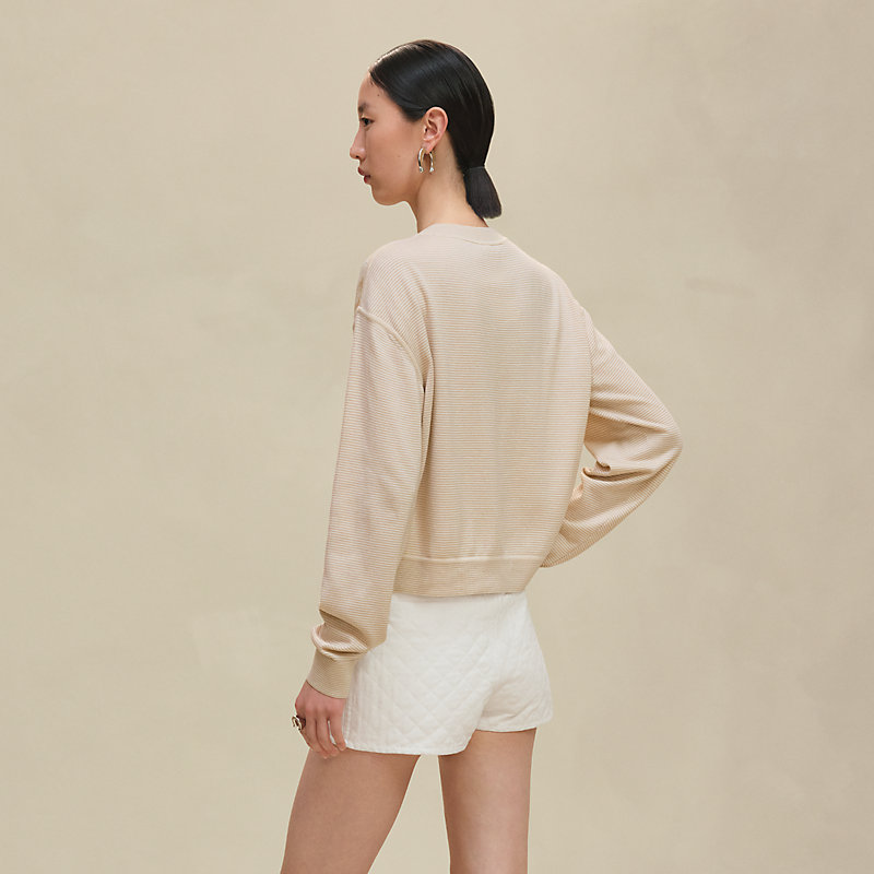 HERMES 2025秋冬 キャンディリブリス ニット エルメス ショートスリーブニット 《キャンディ・リブリス》モチーフ - ブラック