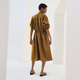 HERMES ダークブルー ベージュ コート 34 50928009-4.jpg