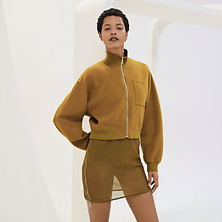 HERMES ダークブルー ベージュ コート 34 50928009-4.jpg