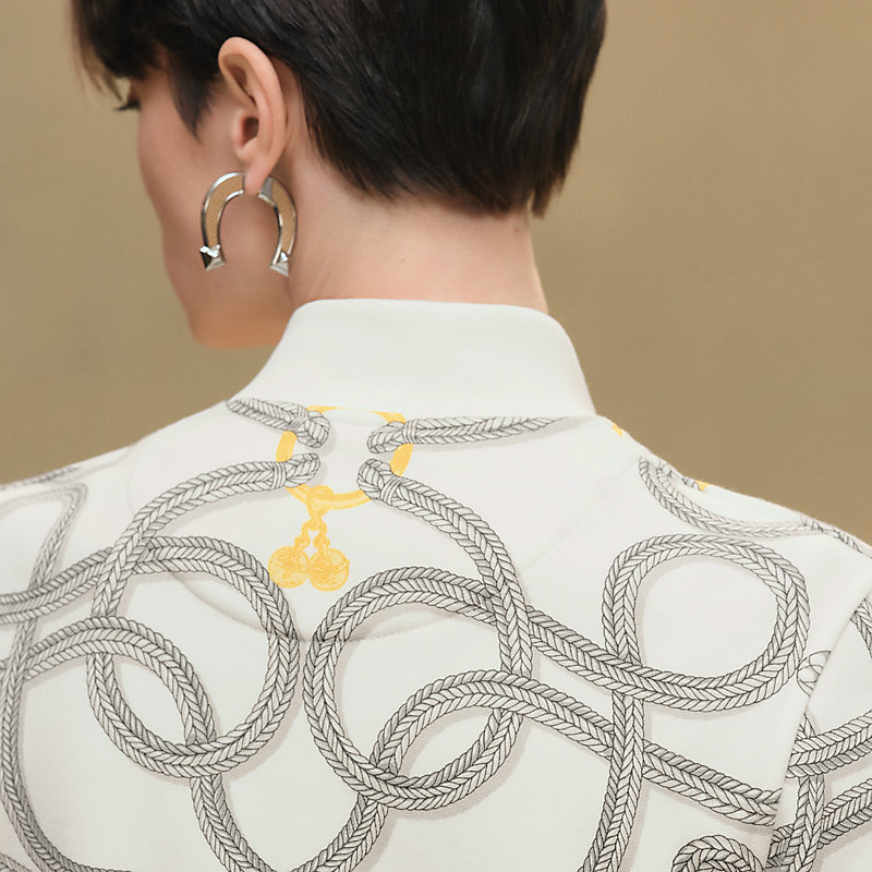 【上品でエレガントなパルフロワ リミックス】HERMES ジャケット テディブルゾン 《パルフロワ・リミックス》プリント | Hermès