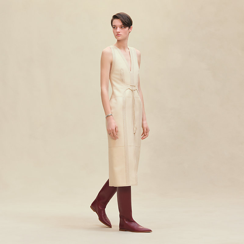 ドレス パーフォレーションディテール - ホワイト | Hermès - エルメス