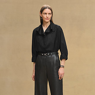 【シンプルな形とカラーも◎】HERMES シャツドレス シャツドレス--5E0573DV14-worn-
