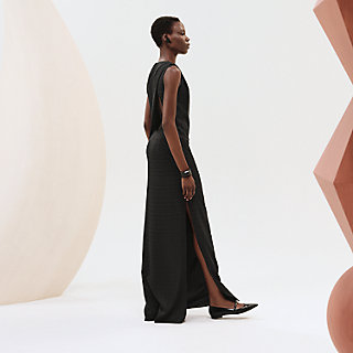 ドレープロングドレス-シルク