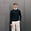 ニット ストライプ＆ツイスト, イメージ: 着用例, worn, ビュー4の5