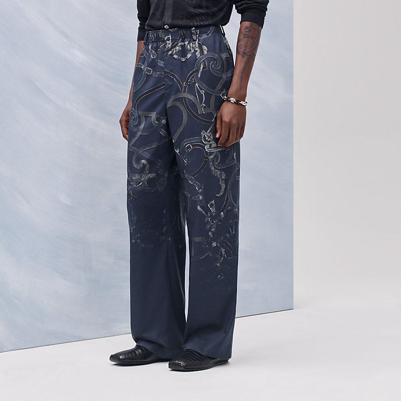 HERMES シルク ブラックパンツ 38 中古・古着通販】HERMES (エルメス) スラックス ブラック サイズ