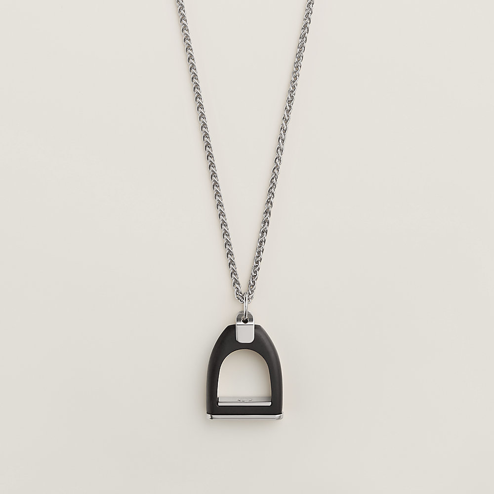 【おしゃれ】HERMES エトリエネックレス Noir HERMES Etrier(エルメス エトリエ) ネックレス・ペンダント