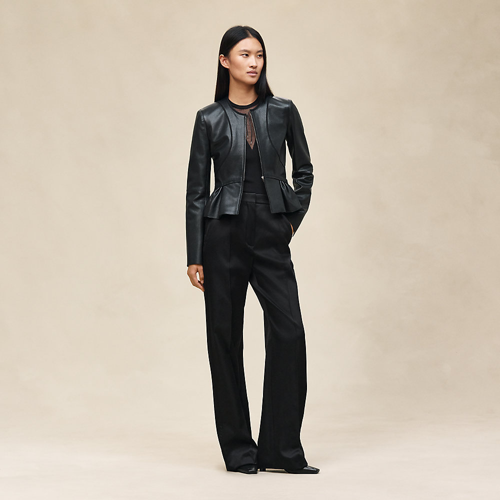 ノーカラーレザージャケット | Hermès - エルメス-公式サイト