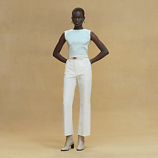 ノースリーブTシャツ 《シェーヌ・ダンクル》プリント - ブルー