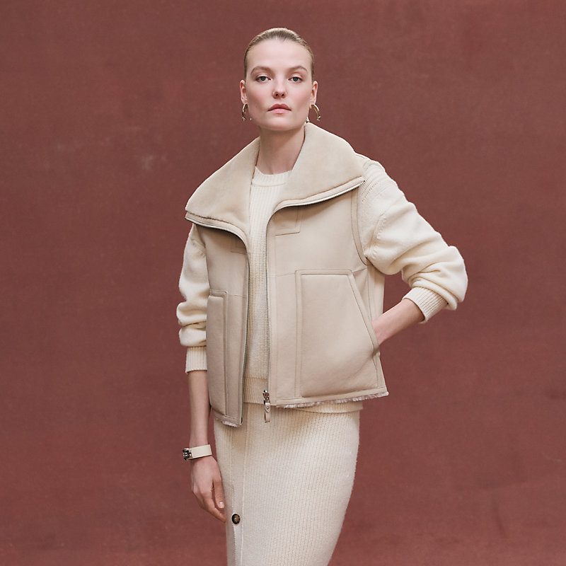 ノースリーブジャケット リバーシブル - ベージュ | Hermès - エルメス