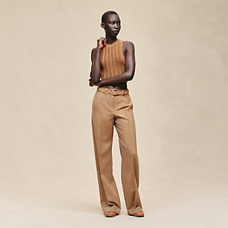 HERMES ボルデュックリボンシルクノースリーブトップス HERMES（エルメス） ヘアバンド ボルデュックリボン シルク 黒