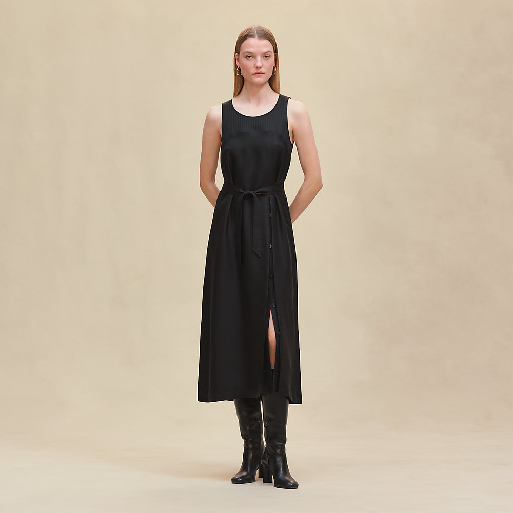 ノースリーブドレス スリット入り - ブラック | Hermès - エルメス