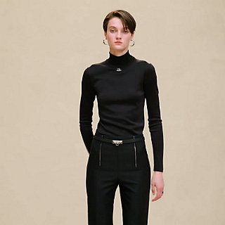HERMESエルメスパンツ　ニット ハイウエスト ハイウェストパンツ - ホワイト | Hermès - エルメス-公式サイト