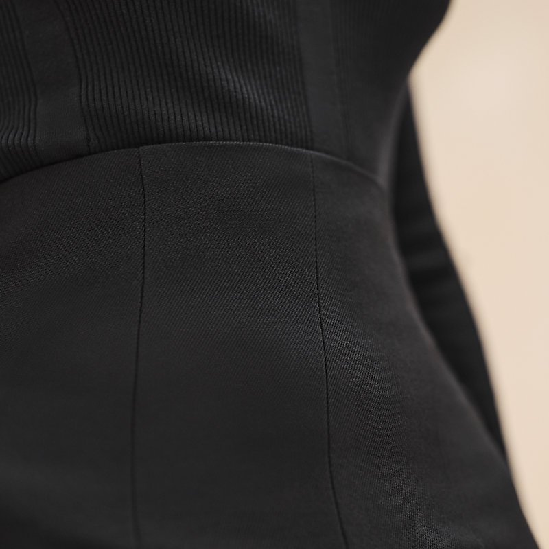 ハイウェストブーツカットパンツ - ブラック | Hermès