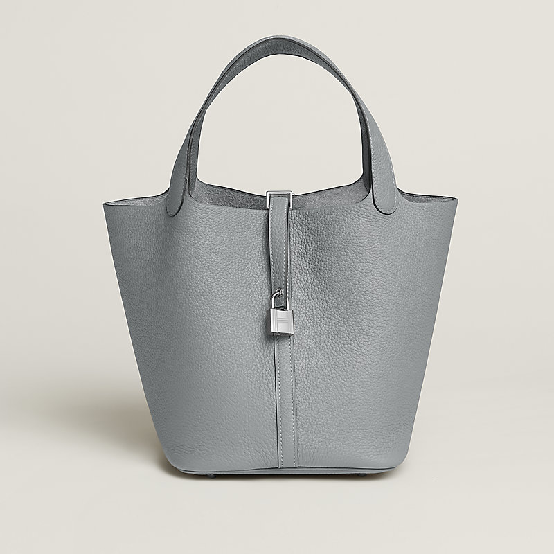 並行輸入　Hermès グレー ハンドバッグ ロック付き ピコタンロックPM グリミスティ グレー[H056289CKH0] Picotin Lock PM
