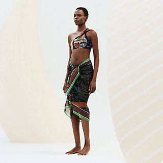 人気【HERMES】「Thalassa Raye」プリントのマキシパレオ 今年の夏はパレオで【 HERMES 】マキシパレオ【Thalassa Raye】