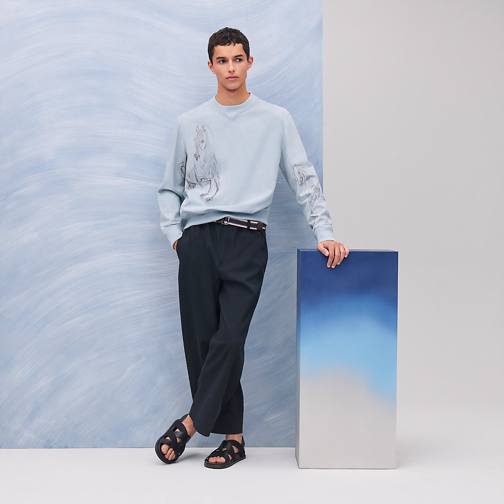 HERMES シルク ブラックパンツ 38 HERMES シルク ブラックパンツ 38 本物ファッション - HERMES