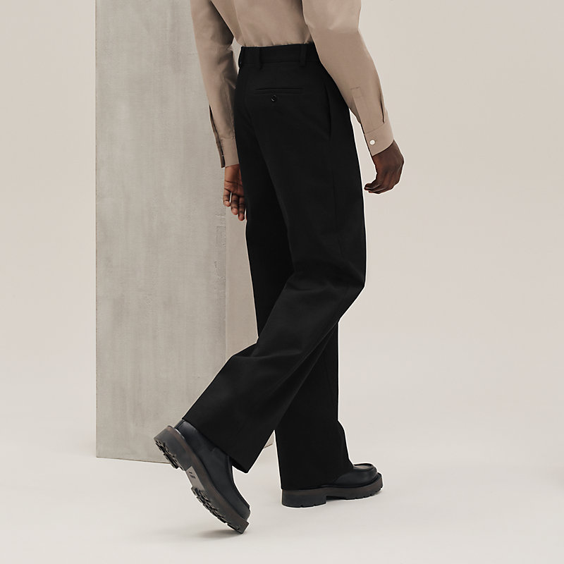 パンツ 《マルト》 レザー・ボタンホール - ホワイト - 48 | Hermès