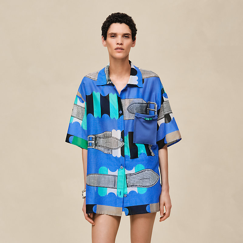 ビーチシャツ 《ブリッド・ア・ブロック》プリント | Hermès