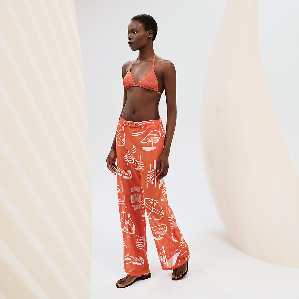【夏コーデ】HERMES タラッサタトゥー ビーチパンツ リゾート 海 夏コーデ】HERMES タラッサタトゥー ビーチパンツ リゾート 海