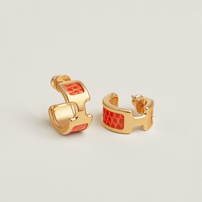 ピアス 《オランプ》 PM - オレンジ | Hermès - エルメス-公式サイト