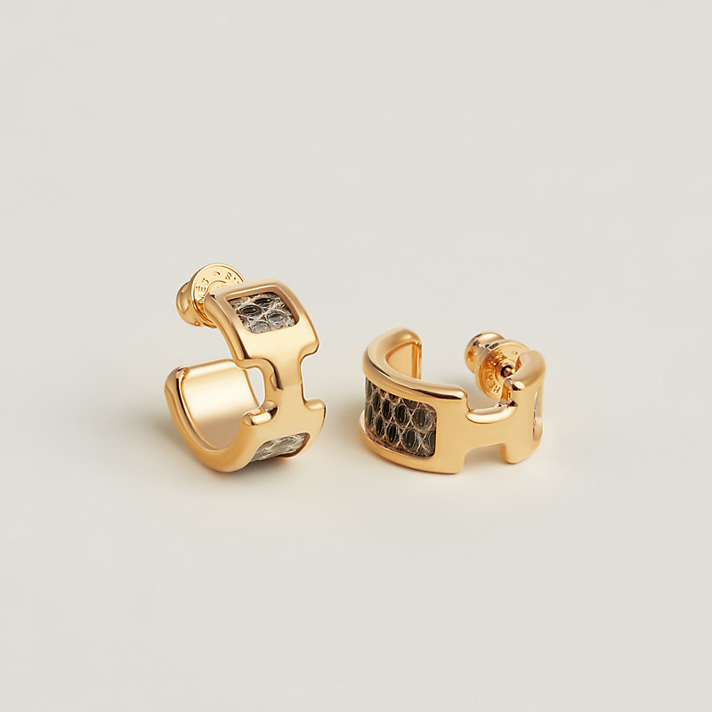 鑑定済み【 新品 】エルメス オランプPM ピンクゴールド ベージュ ピアス ピアス 《オランプ》 PM - ベージュ | Hermès - エルメス-公式サイト