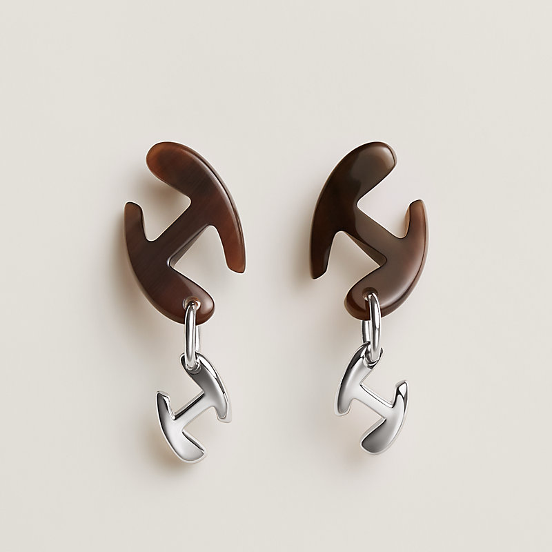 HERMES Hロゴ ピアス 楽天市場】エルメス HERMES カージュ ド アッシュ Hキューブ