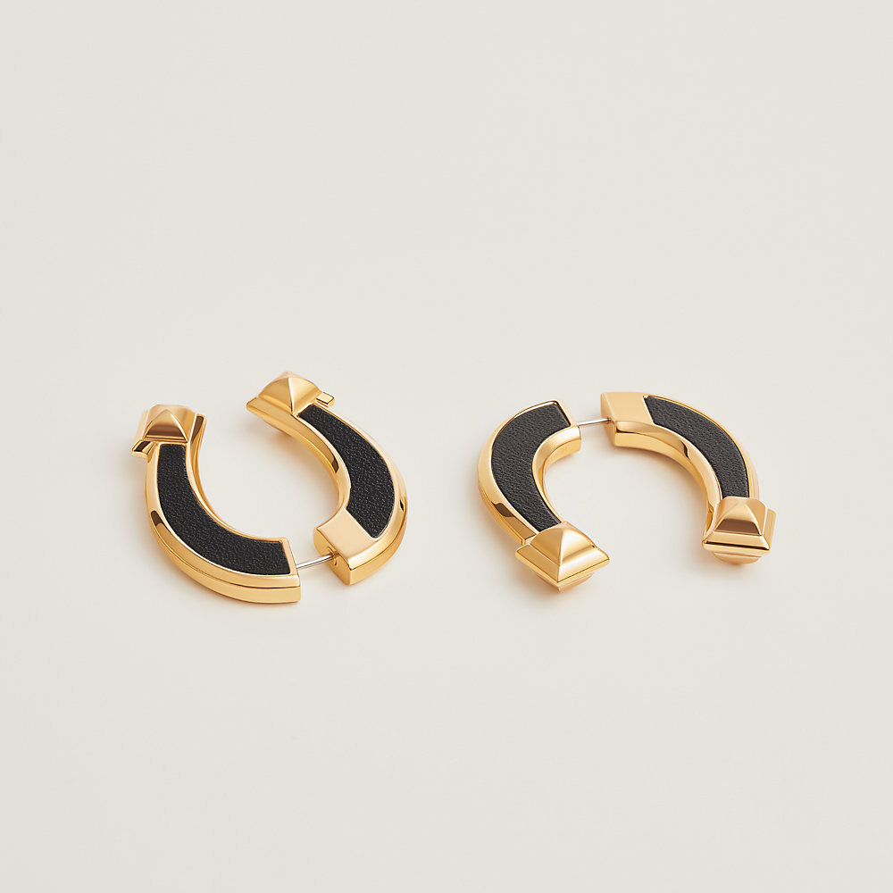 ピアス 《ジョケット》 GM - ブラック | Hermès - エルメス-公式サイト