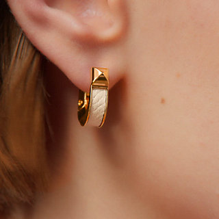 ピアス 《ジョケット》 PM - ホワイト | Hermès - エルメス-公式サイト